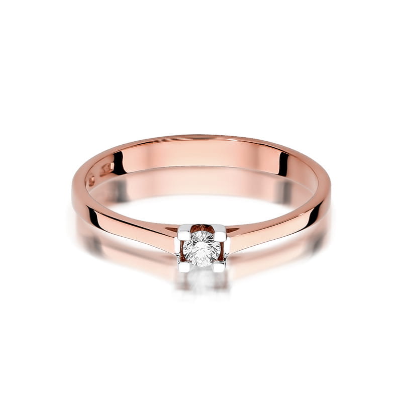 Inel Aur 14K cu Diamant Natural 0.09 ct, imaginea 9 din 11
