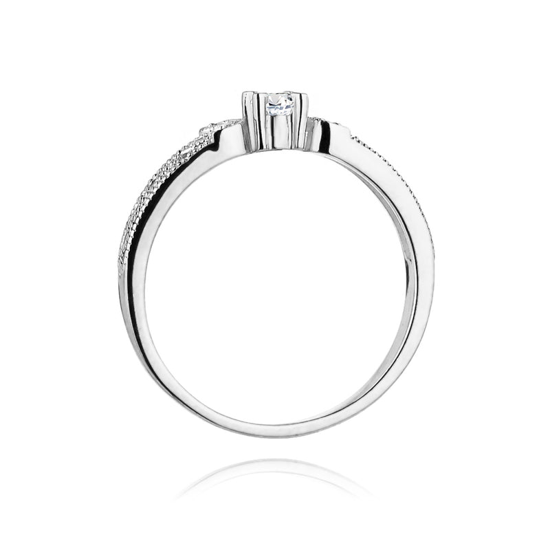 Inel Aur 14K cu Diamante Naturale 0.13 ct, imaginea 6 din 11