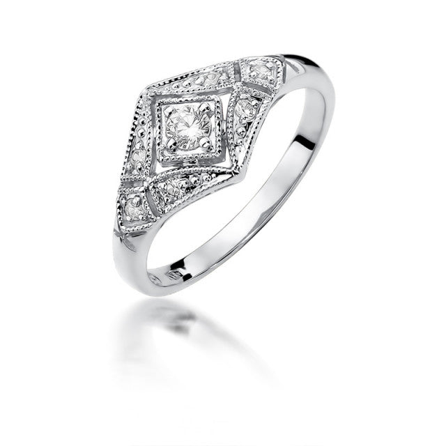 Inel Aur 14K cu Diamante Naturale 0.19 ct, imaginea 4 din 10
