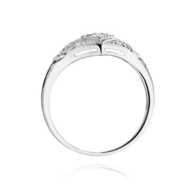 Inel Aur 14K cu Diamante Naturale 0.19 ct, imaginea 6 din 10