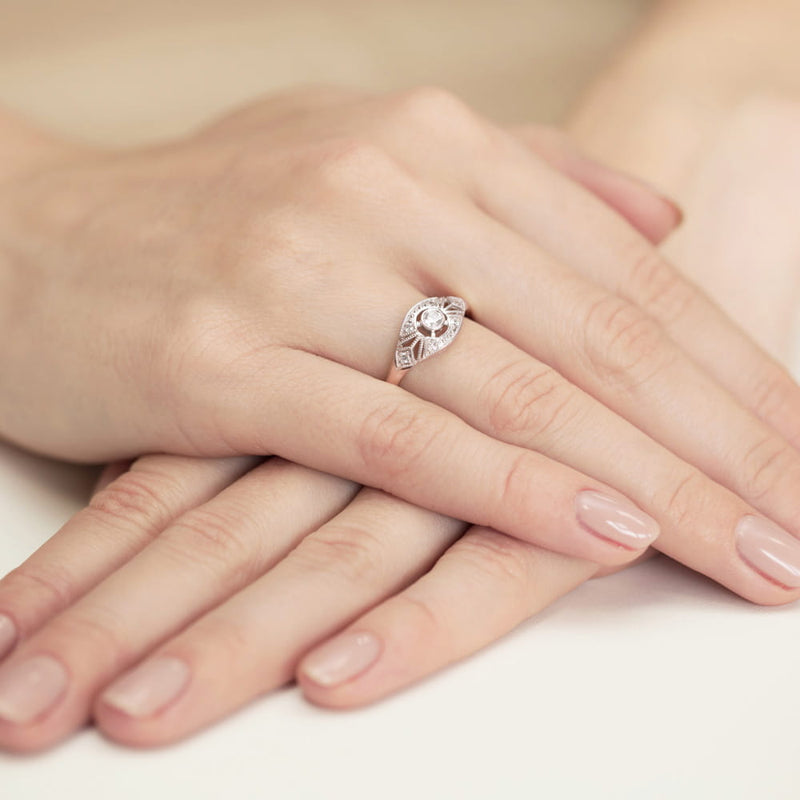 Inel Aur 14K cu Diamante Naturale 0.19 ct, imaginea 11 din 11