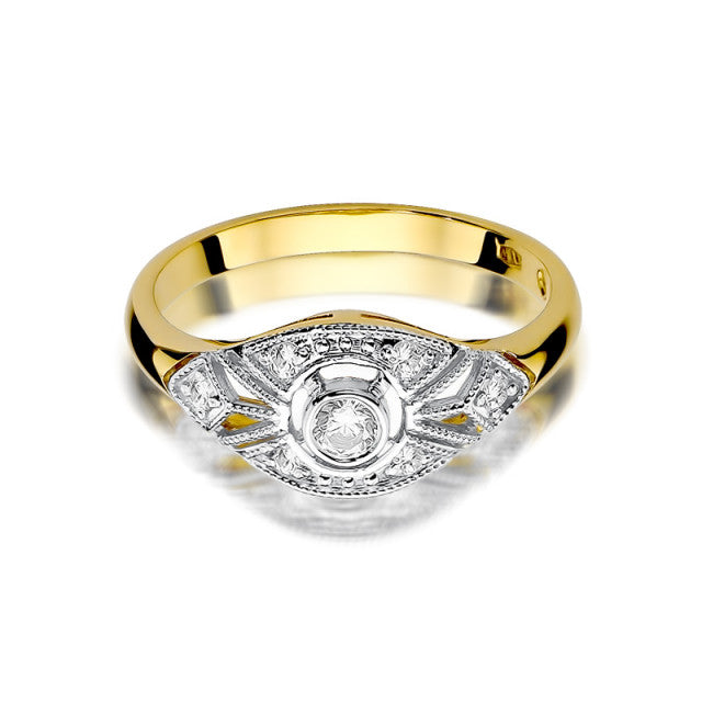 Inel Aur 14K cu Diamante Naturale 0.19 ct, imaginea 2 din 11