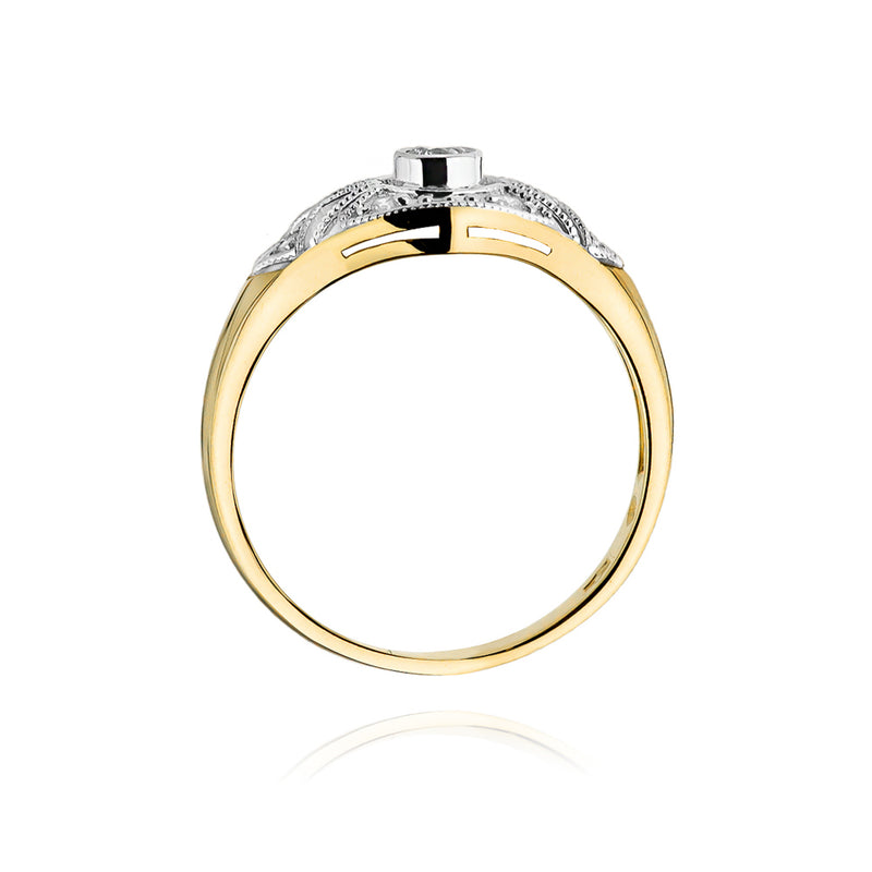 Inel Aur 14K cu Diamante Naturale 0.19 ct, imaginea 3 din 11