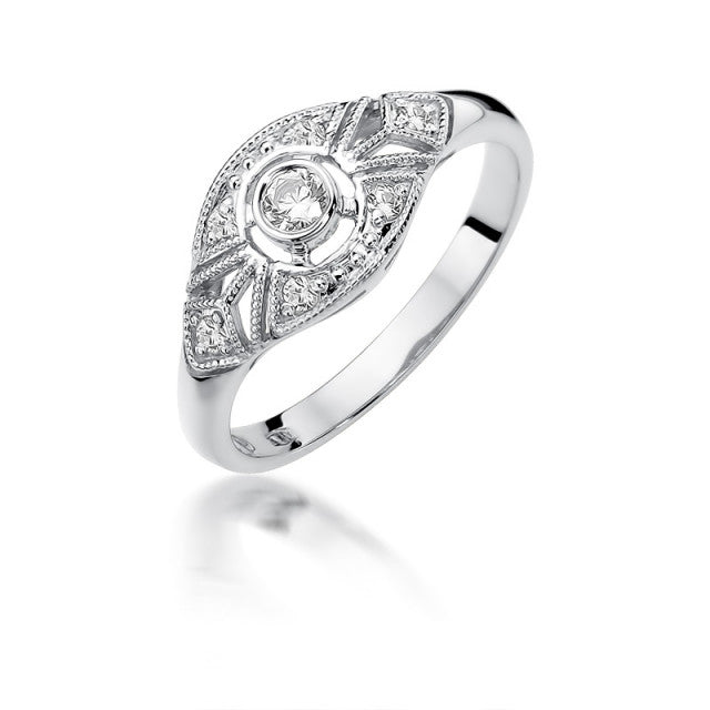 Inel Aur 14K cu Diamante Naturale 0.19 ct, imaginea 4 din 11