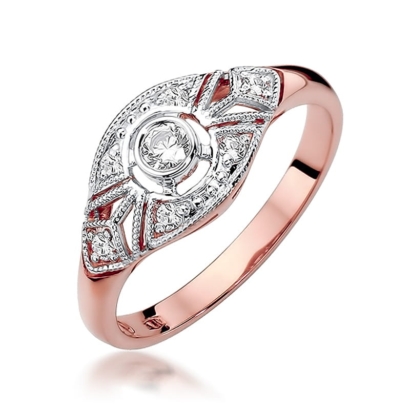 Inel Aur 14K cu Diamante Naturale 0.19 ct, imaginea 8 din 11