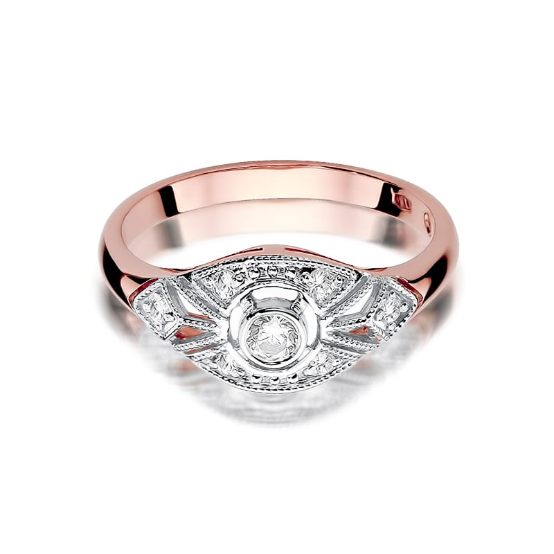 Inel Aur 14K cu Diamante Naturale 0.19 ct, imaginea 9 din 11