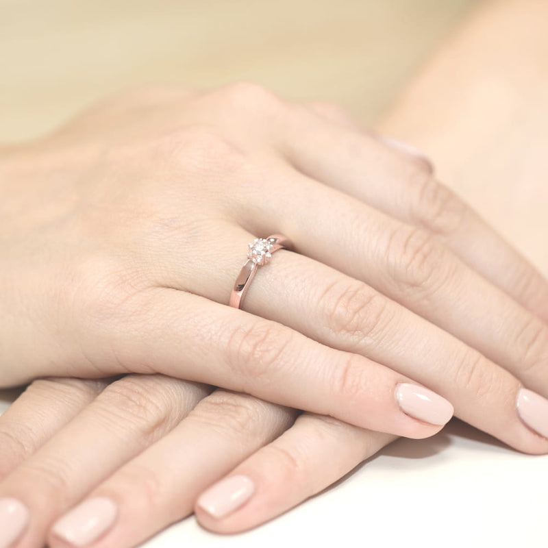 Inel Aur 14K cu Diamante Naturale 0.15 ct, imaginea 11 din 11