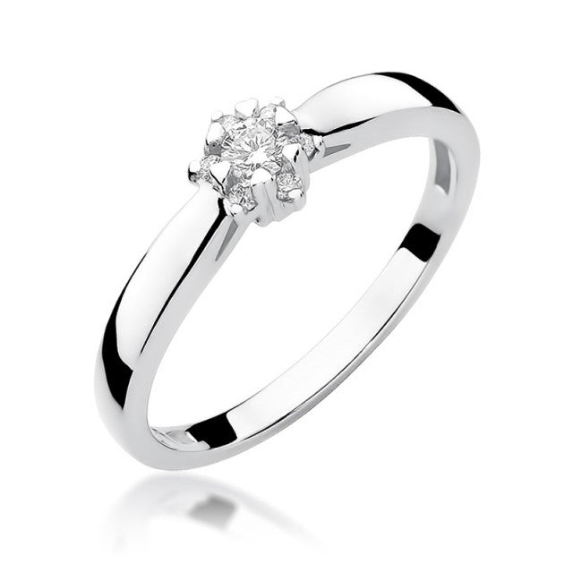 Inel Aur 14K cu Diamante Naturale 0.15 ct, imaginea 4 din 11