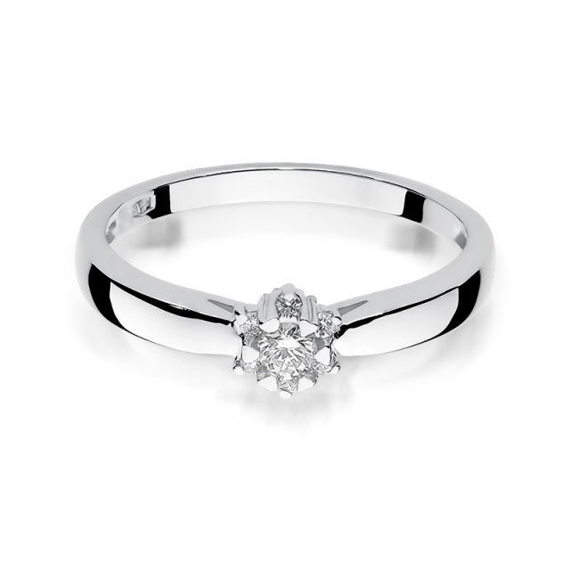 Inel Aur 14K cu Diamante Naturale 0.15 ct, imaginea 5 din 11