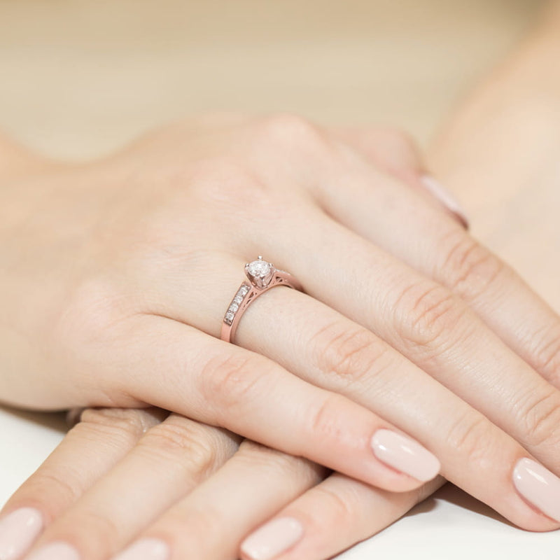 Inel Aur 14K cu Diamante Naturale 0.42 ct, imaginea 11 din 11