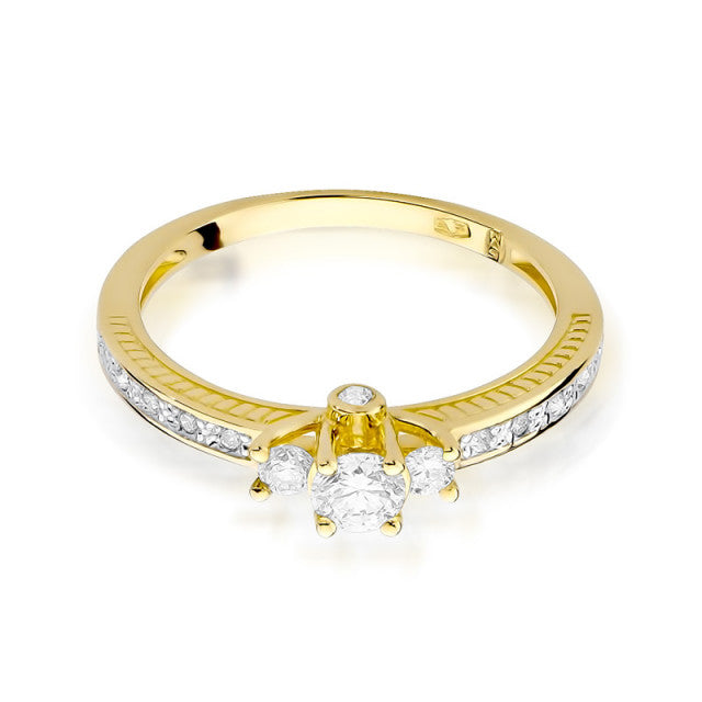 Inel Aur 14K cu Diamante Naturale 0.42 ct, imaginea 2 din 10