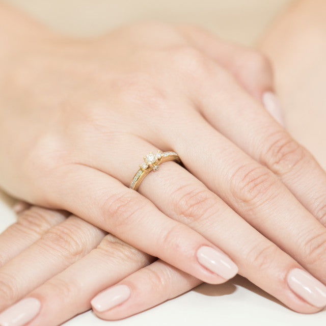 Inel Aur 14K cu Diamante Naturale 0.42 ct, imaginea 4 din 10