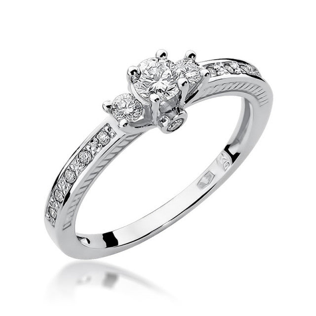 Inel Aur 14K cu Diamante Naturale 0.42 ct, imaginea 5 din 10