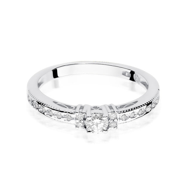 Inel Aur 14K cu Diamante Naturale 0.23 ct, imaginea 5 din 11