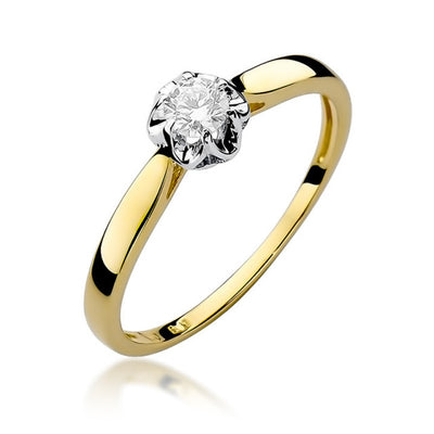 Inel Aur 14K cu Diamant Natural 0.15 ct