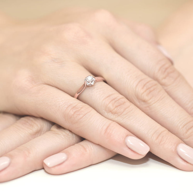 Inel Aur 14K cu Diamant Natural 0.15 ct, imaginea 11 din 11