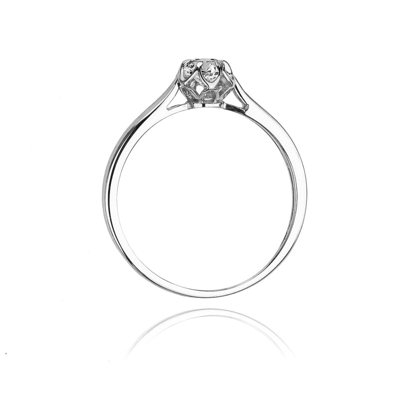 Inel Aur 14K cu Diamant Natural 0.15 ct, imaginea 6 din 11
