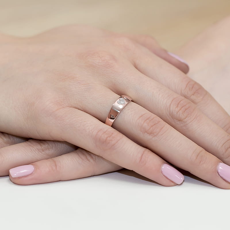 Inel Aur 14K cu Diamante Naturale 0.03 ct, imaginea 11 din 11