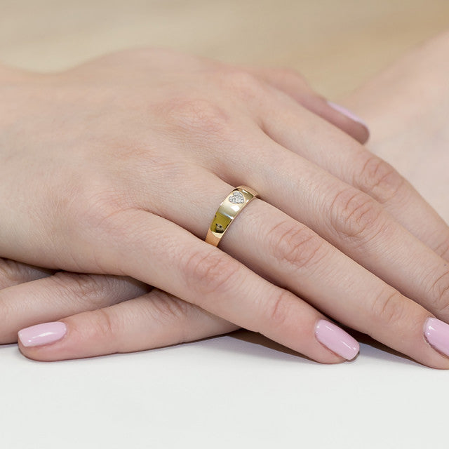 Inel Aur 14K cu Diamante Naturale 0.03 ct, imaginea 7 din 11