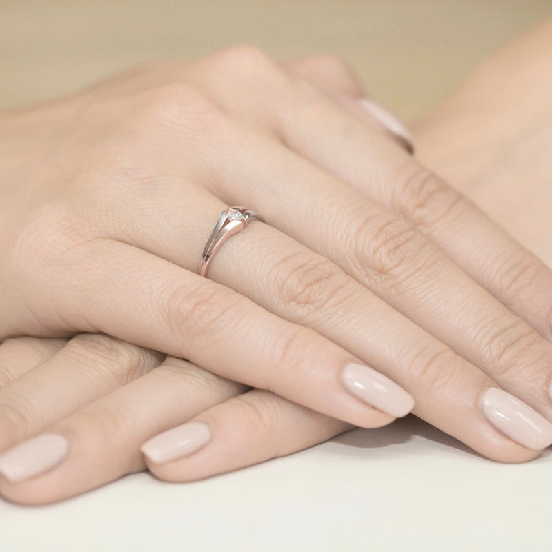 Inel Aur 14K cu Diamant Natural 0.08 ct, imaginea 11 din 11