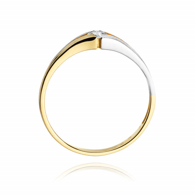 Inel Aur 14K cu Diamant Natural 0.08 ct, imaginea 3 din 11