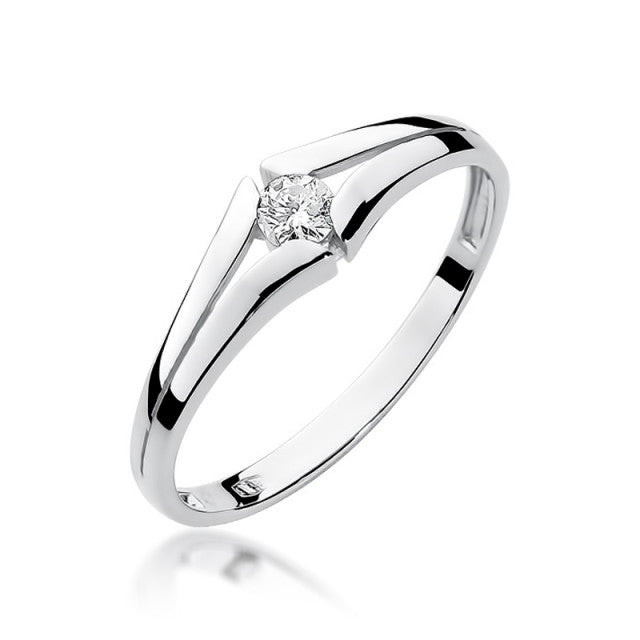 Inel Aur 14K cu Diamant Natural 0.08 ct, imaginea 6 din 11
