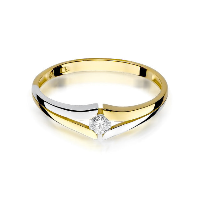 Inel Aur 14K cu Diamant Natural 0.10 ct, imaginea 2 din 10