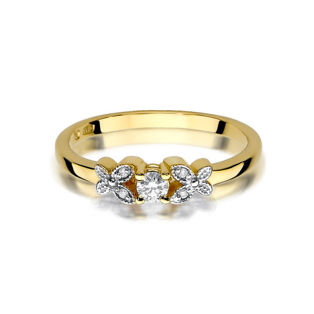Inel Aur 14K cu Diamante Naturale 0.12 ct, imaginea 2 din 12