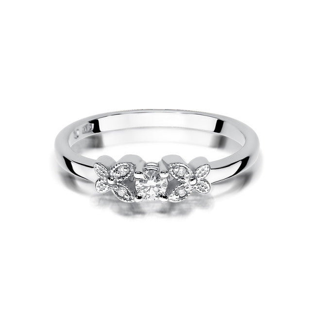 Inel Aur 14K cu Diamante Naturale 0.12 ct, imaginea 5 din 12