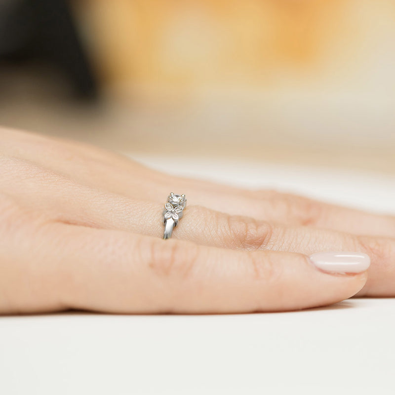 Inel Aur 14K cu Diamante Naturale 0.12 ct, imaginea 8 din 12