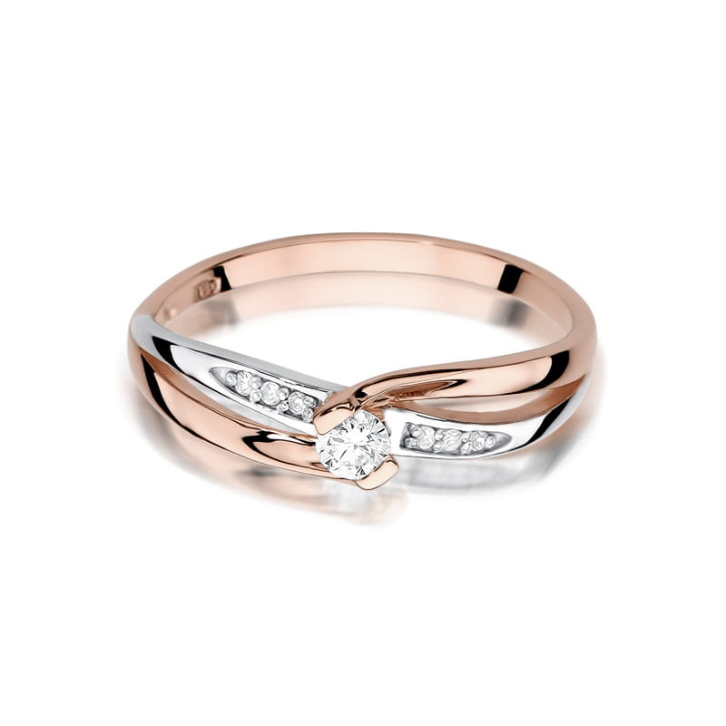 Inel Aur 14K cu Diamante Naturale 0.13 ct, imaginea 9 din 11