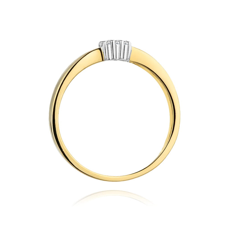 Inel Aur 14K cu Diamante Naturale 0.08 ct, imaginea 3 din 9