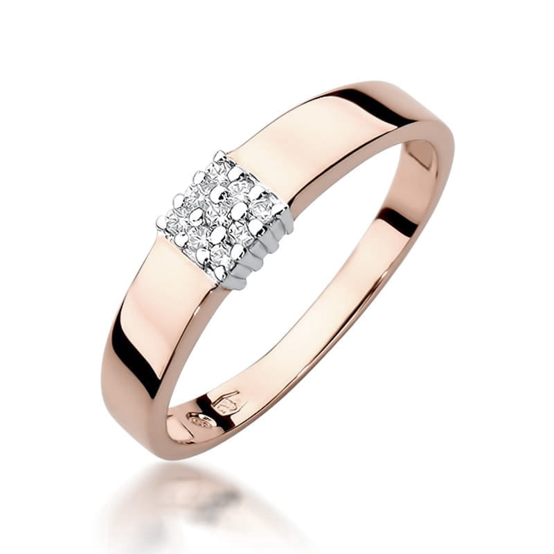 Inel Aur 14K cu Diamante Naturale 0.08 ct, imaginea 5 din 9