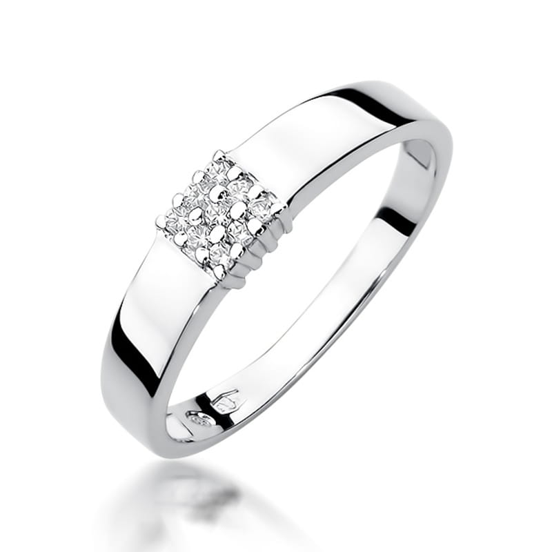 Inel Aur 14K cu Diamante Naturale 0.08 ct, imaginea 6 din 9