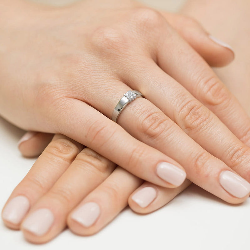 Inel Aur 14K cu Diamante Naturale 0.08 ct, imaginea 9 din 9
