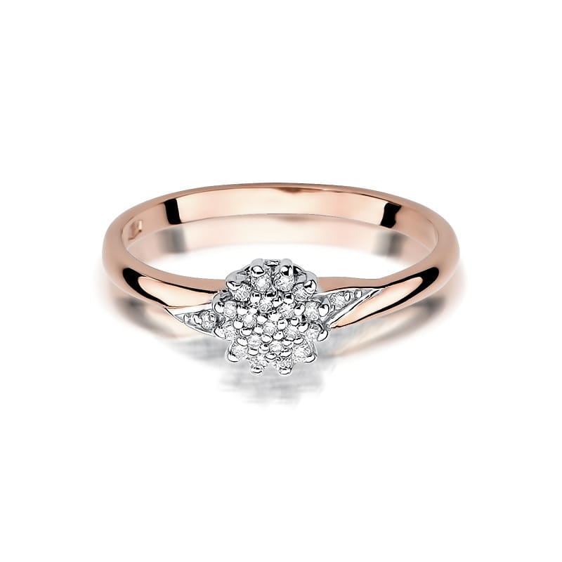 Inel Aur 14K cu Diamante Naturale 0.11 ct, imaginea 9 din 11
