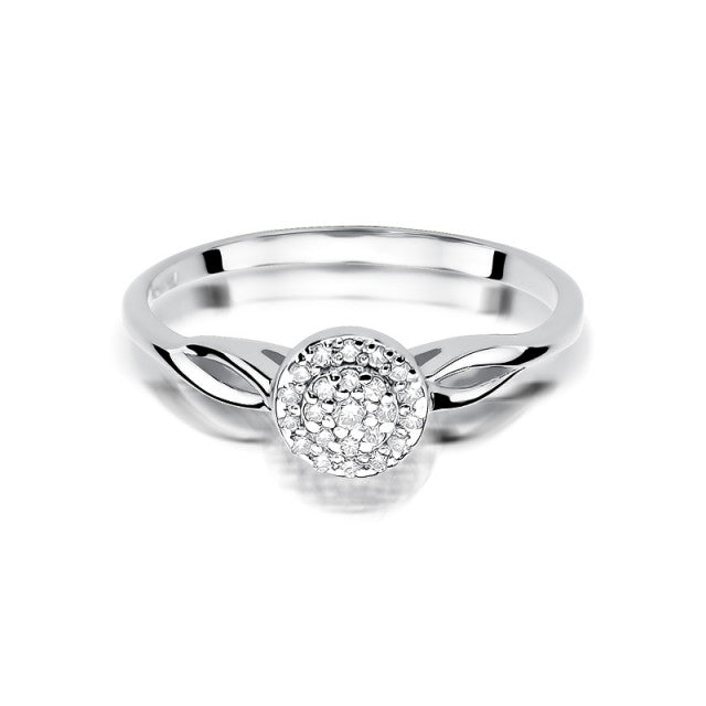Inel Aur 14K cu Diamante Naturale 0.13 ct, imaginea 5 din 10