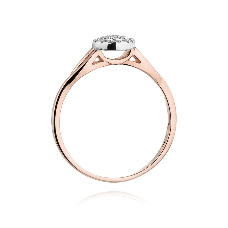 Inel Aur 14K cu Diamante Naturale 0.13 ct, imaginea 9 din 10
