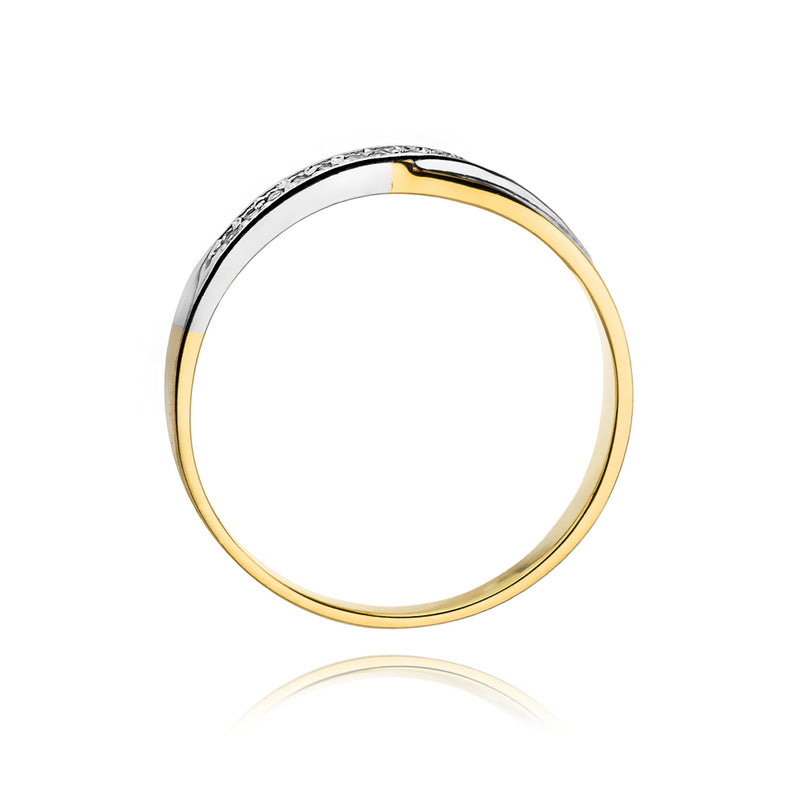 Inel Aur 14K cu Diamante Naturale 0.07 ct, imaginea 3 din 10