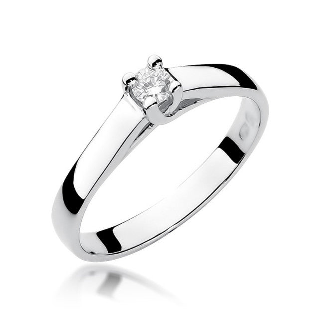 Inel Aur 14K cu Diamant Natural 0.10 ct, imaginea 4 din 11