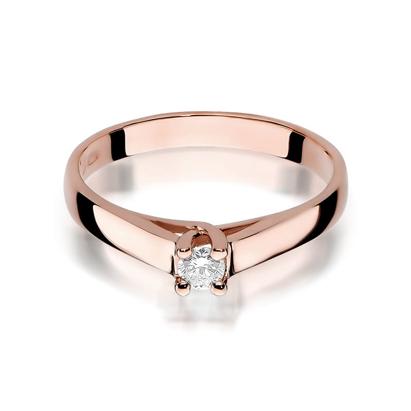 Inel Aur 14K cu Diamant Natural 0.10 ct, imaginea 9 din 11