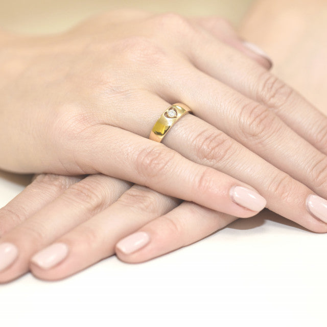 Inel Aur 14K cu Diamant Natural 0.10 ct, imaginea 7 din 11