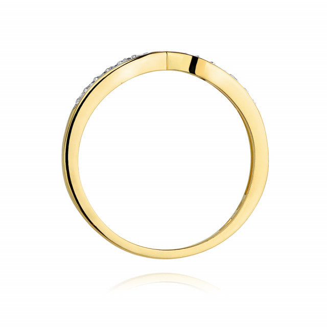 Inel Aur 14K cu Diamante Naturale 0.10 ct, imaginea 3 din 11