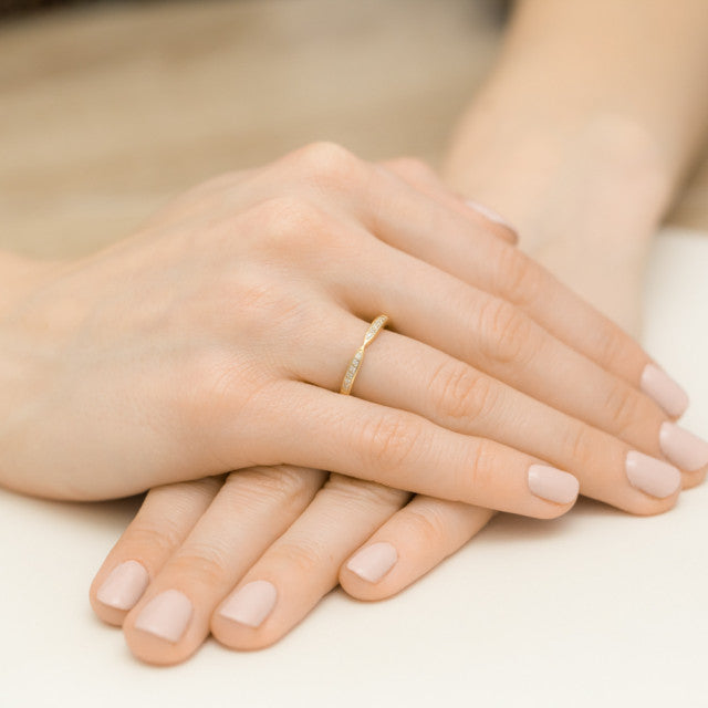 Inel Aur 14K cu Diamante Naturale 0.10 ct, imaginea 7 din 11