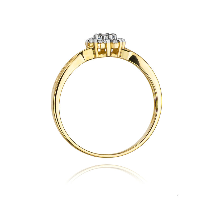 Inel Aur 14K cu Diamante Naturale 0.22 ct, imaginea 3 din 11