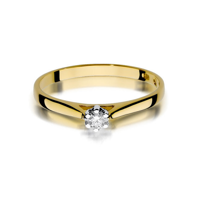 Inel Aur 14K cu Diamant Natural 0.09 ct, imaginea 2 din 11