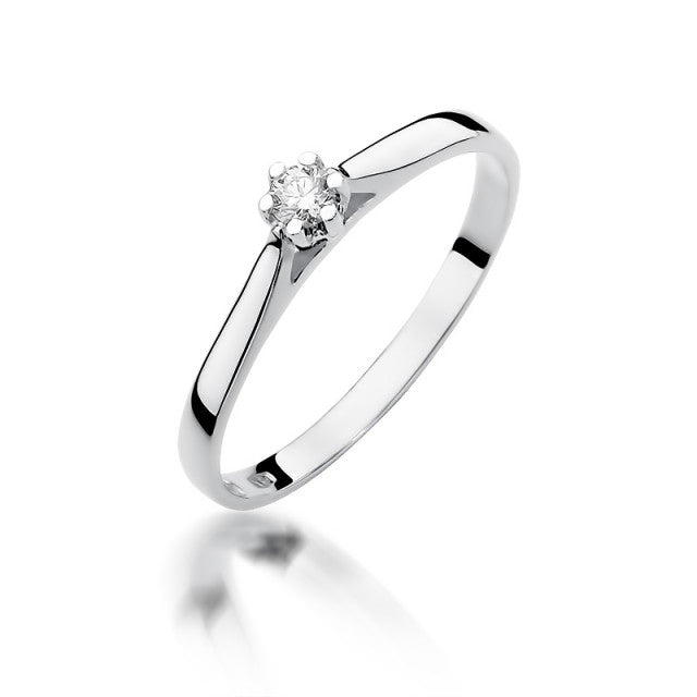 Inel Aur 14K cu Diamant Natural 0.09 ct, imaginea 4 din 11