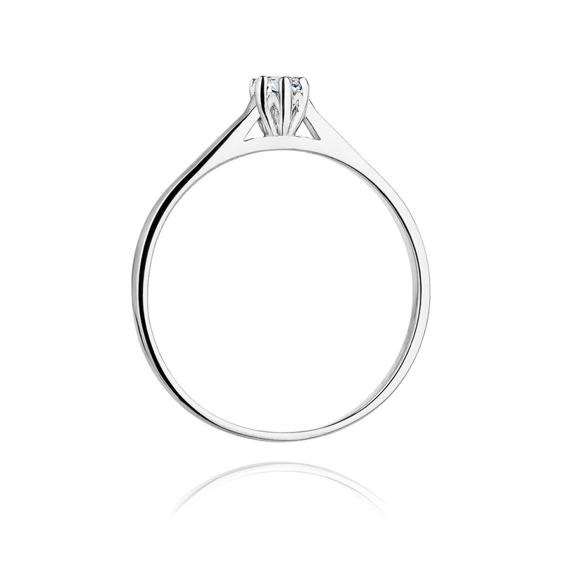 Inel Aur 14K cu Diamant Natural 0.09 ct, imaginea 6 din 11