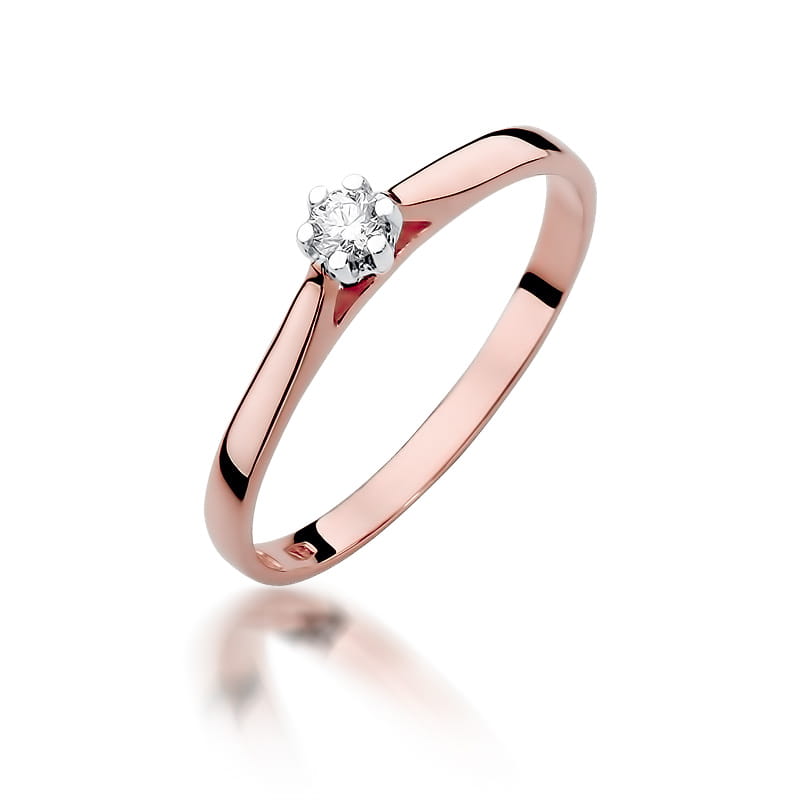 Inel Aur 14K cu Diamant Natural 0.09 ct, imaginea 8 din 11