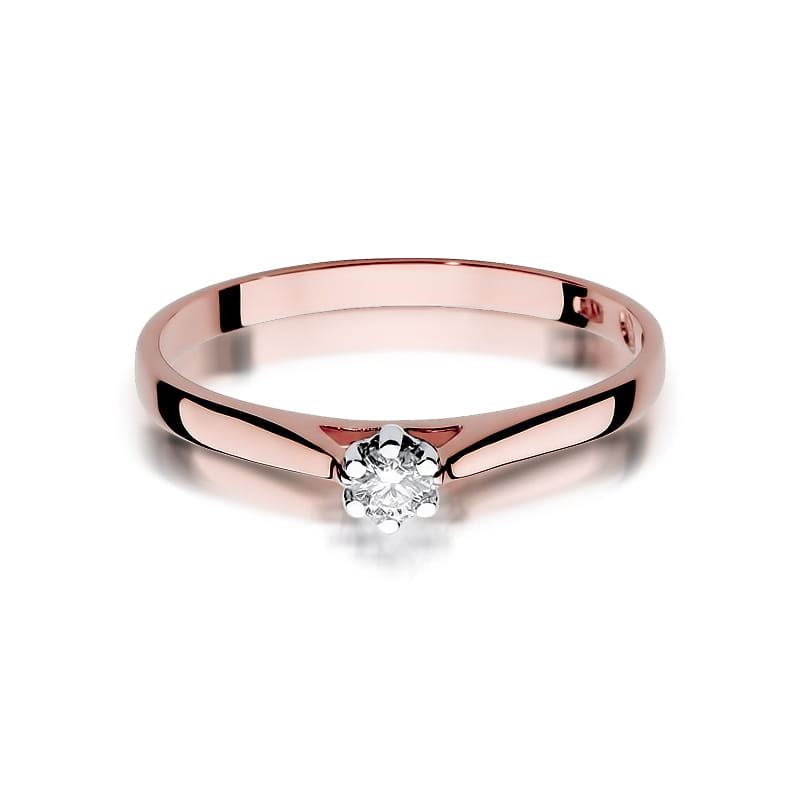 Inel Aur 14K cu Diamant Natural 0.09 ct, imaginea 9 din 11